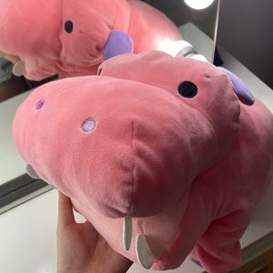 Japanese Round 1 Plushies Pink Hippo